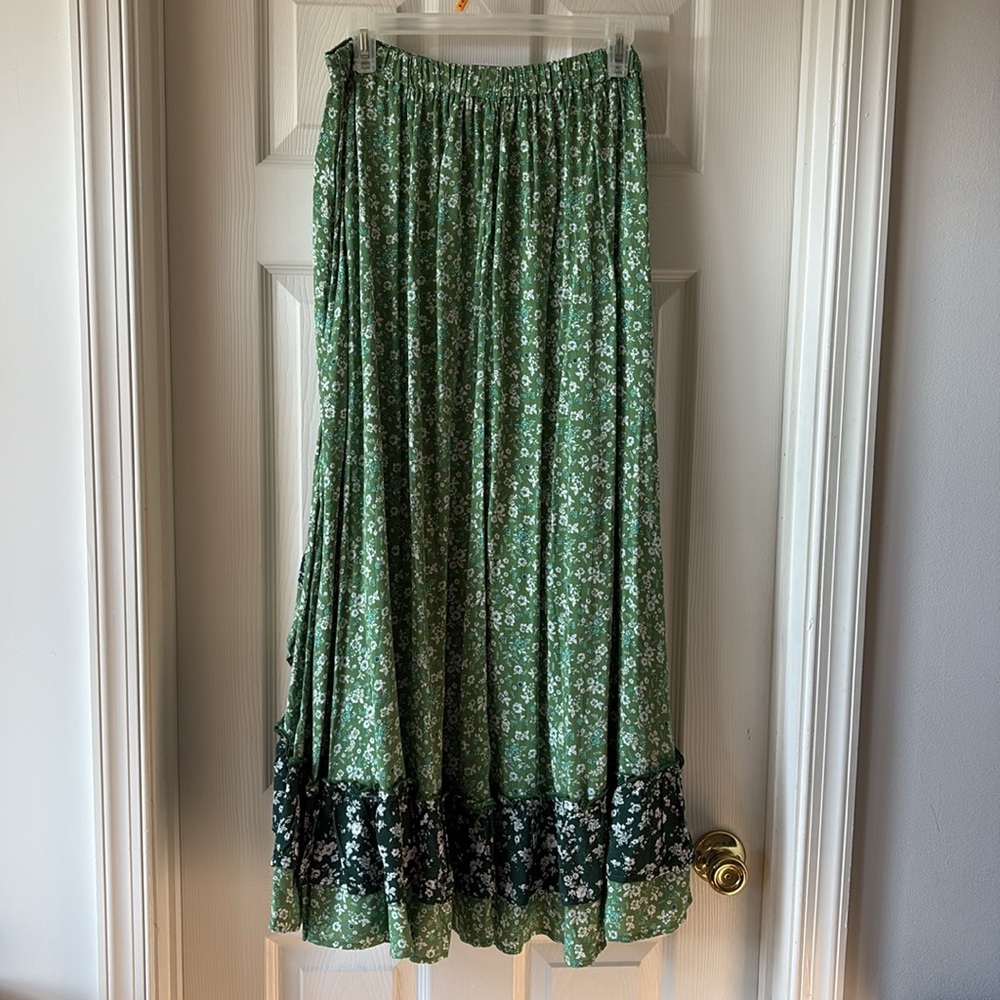 Double Side Slits Ruffled Maxi Skirt - Picture 16 of 16